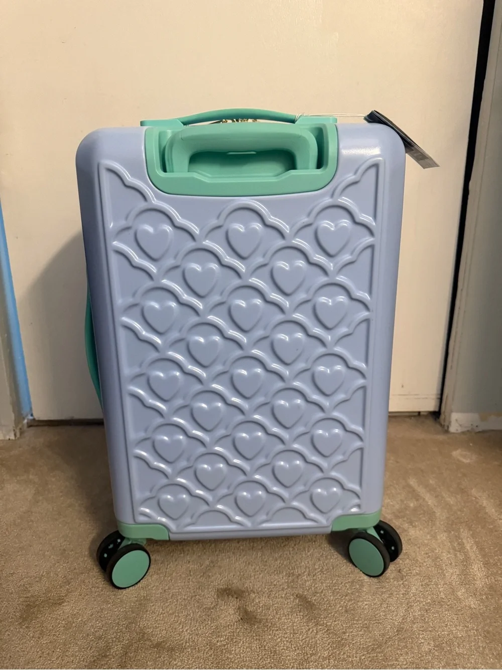 Target Roller Rabbit Heart Pattern Rolling Suitcase - Picture 3 of 8
